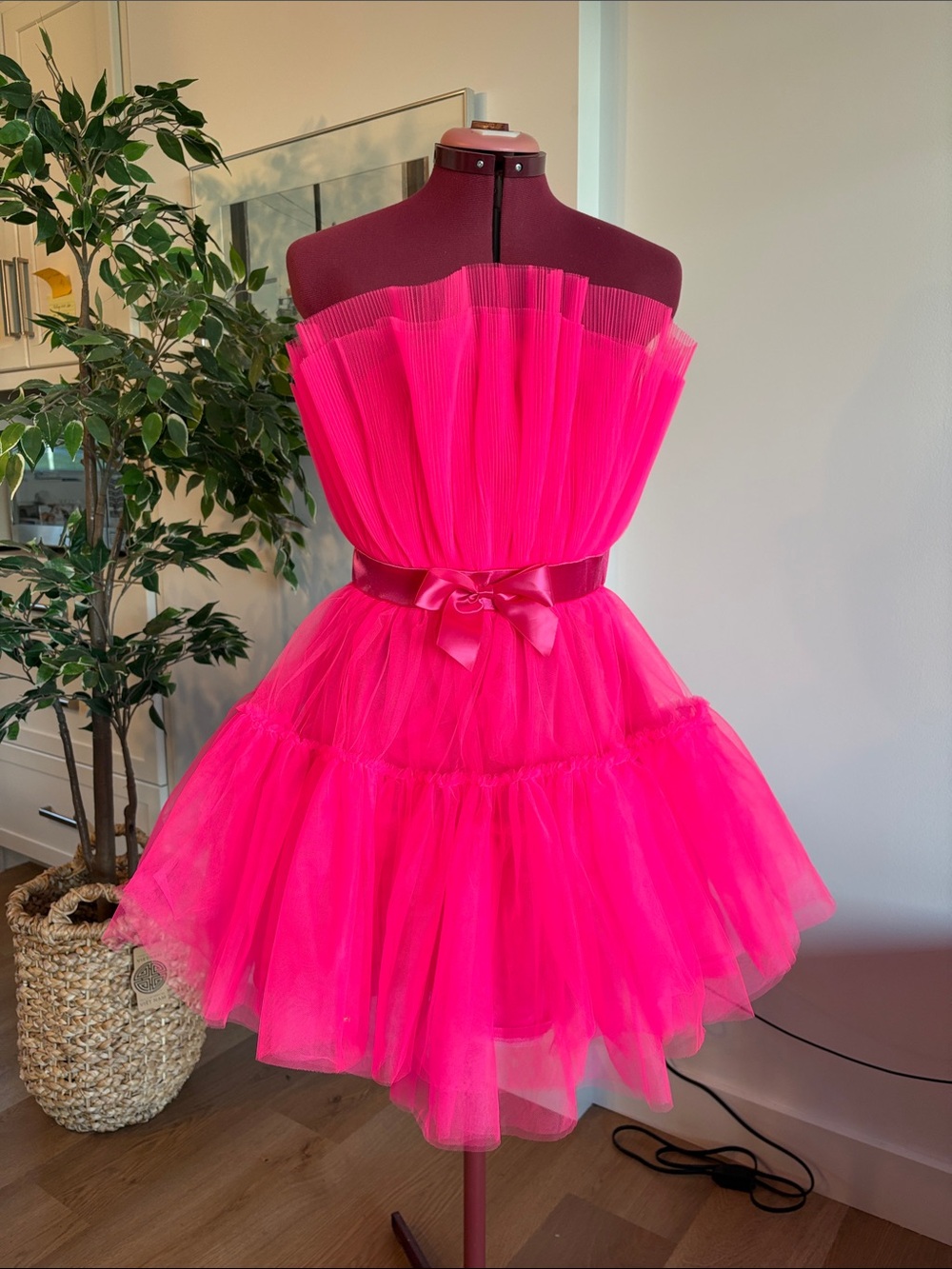 Hot Pink Tulle Party Dress for Girls - Brand: